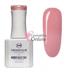 NUDE RUBBER BASE COAT Oranjolie Soak-Off de 15 ml, Nr RB04 Muddy Pink